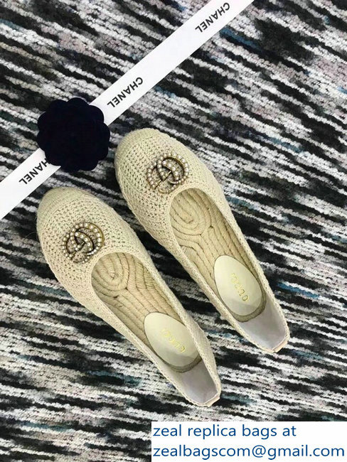 Gucci Crochet Espadrilles 524974 Beige 2018 - Click Image to Close