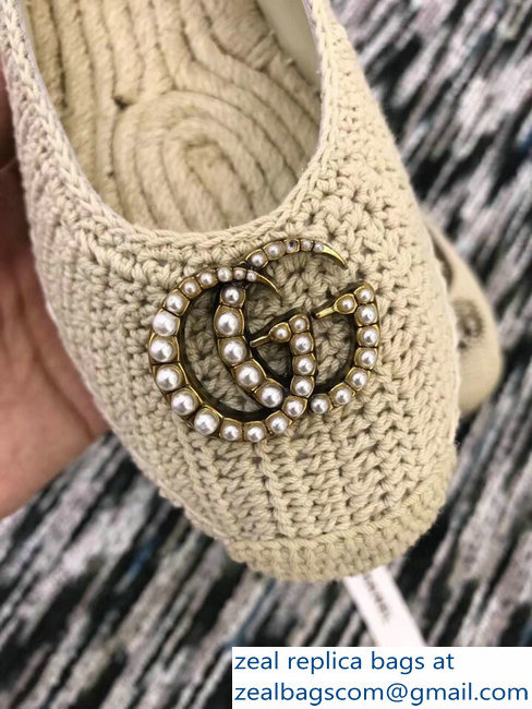 Gucci Crochet Espadrilles 524974 Beige 2018 - Click Image to Close