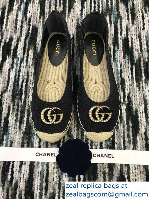 Gucci Crochet Espadrilles 524974 Black 2018