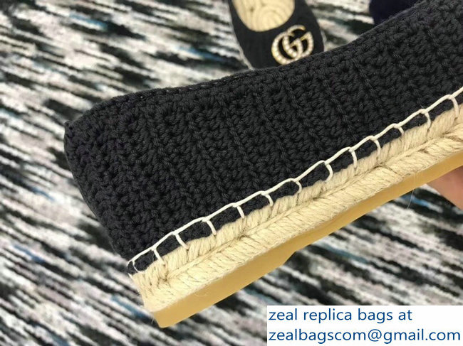 Gucci Crochet Espadrilles 524974 Black 2018