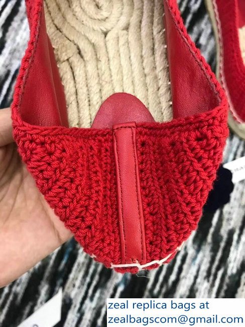 Gucci Crochet Espadrilles 524974 Red 2018