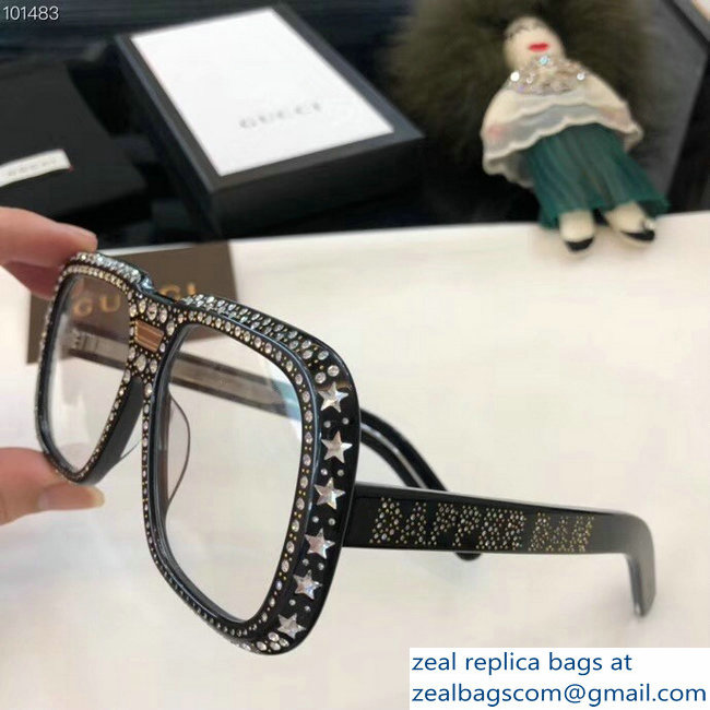 Gucci Crystal-studded Gucci-Dapper Dan Sunglasses 01 2018 - Click Image to Close