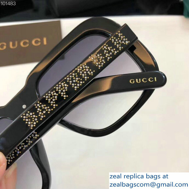 Gucci Crystal-studded Gucci-Dapper Dan Sunglasses 02 2018