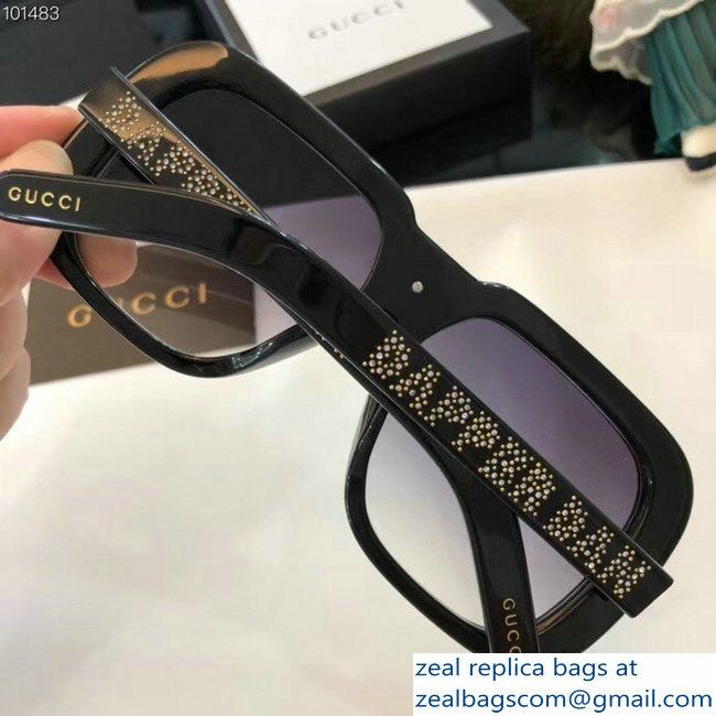 Gucci Crystal-studded Gucci-Dapper Dan Sunglasses 02 2018