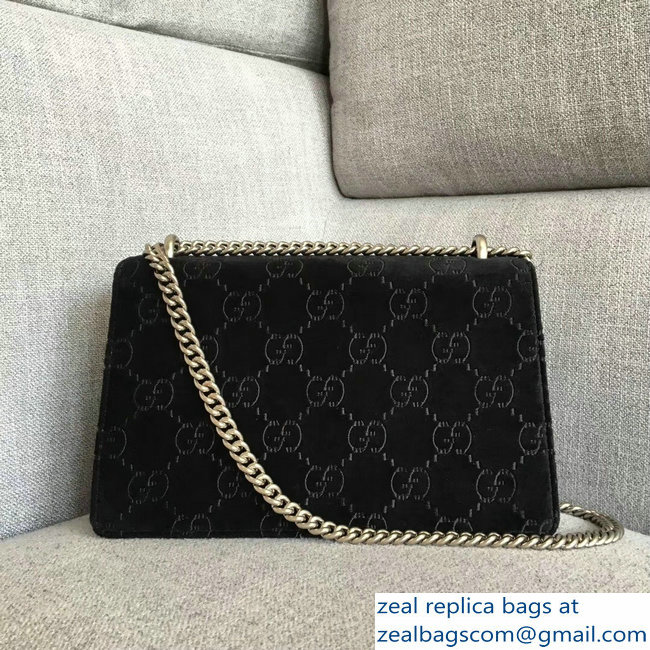 Gucci Dionysus GG Velvet Small Shoulder Bag 400249 Black 2018