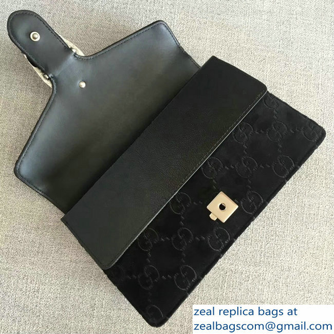 Gucci Dionysus GG Velvet Small Shoulder Bag 400249 Black 2018