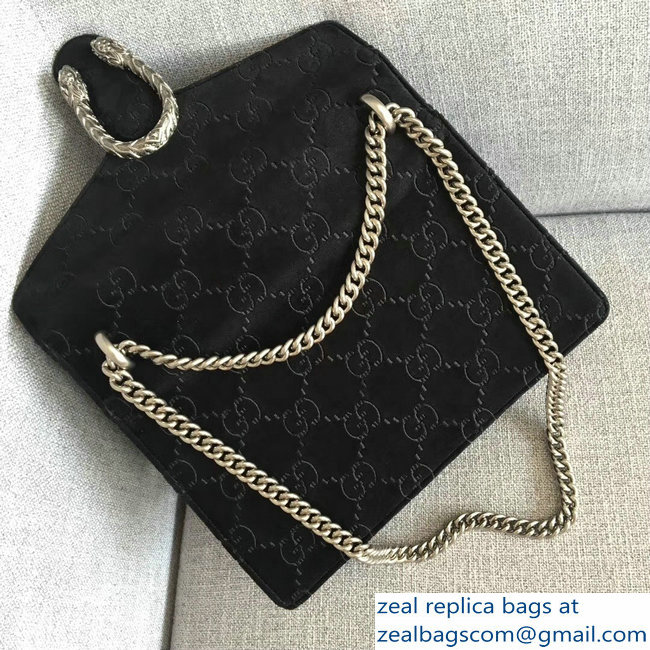 Gucci Dionysus GG Velvet Small Shoulder Bag 400249 Black 2018