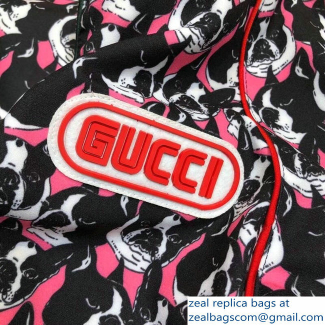 Gucci Dog Print and Logo Jacket 2018