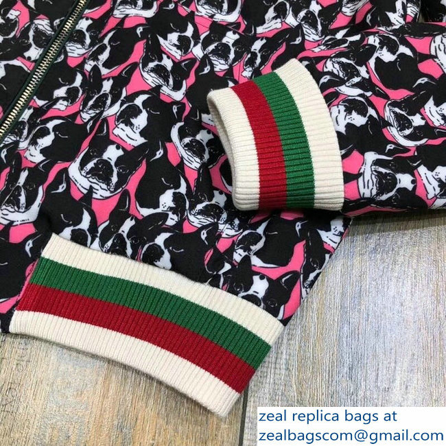 Gucci Dog Print and Logo Jacket 2018