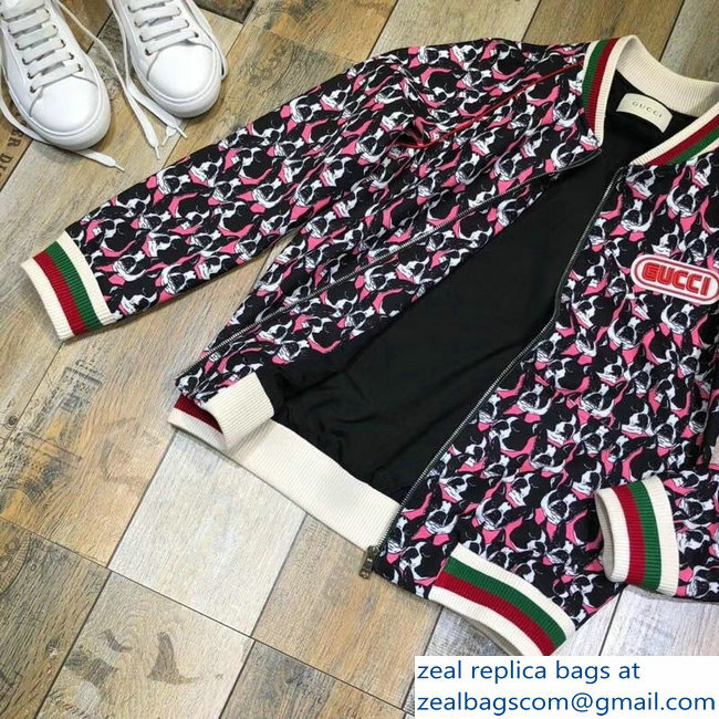 Gucci Dog Print and Logo Jacket 2018