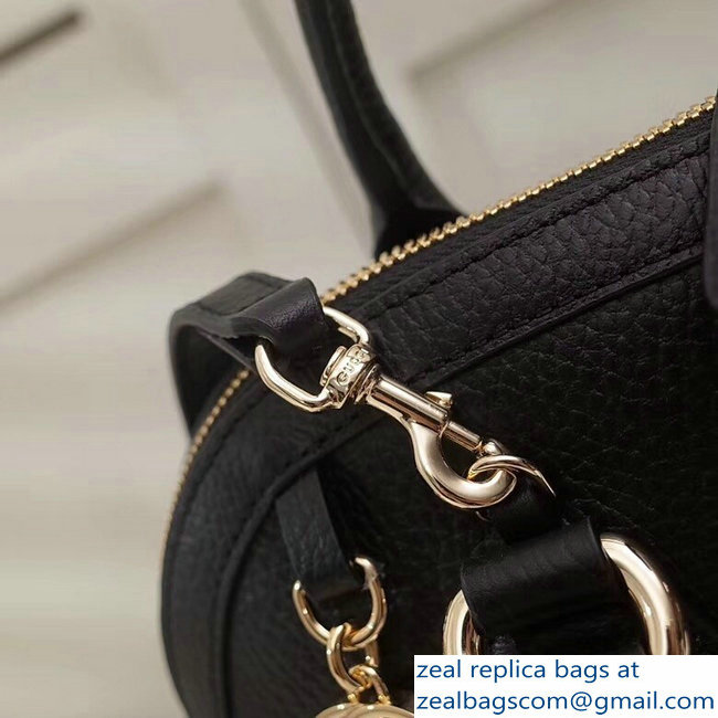 Gucci Dome Interlocking G Charm Convertible Medium Cross Body Bag 449662 Black - Click Image to Close