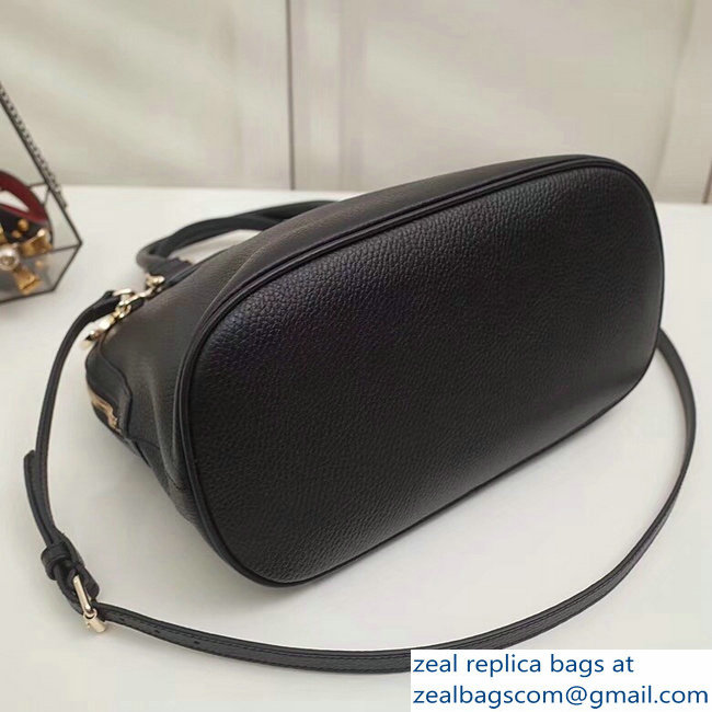 Gucci Dome Interlocking G Charm Convertible Medium Cross Body Bag 449662 Black
