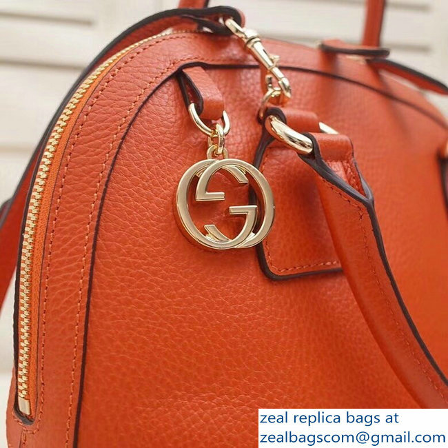 Gucci Dome Interlocking G Charm Convertible Medium Cross Body Bag 449662 Orange - Click Image to Close