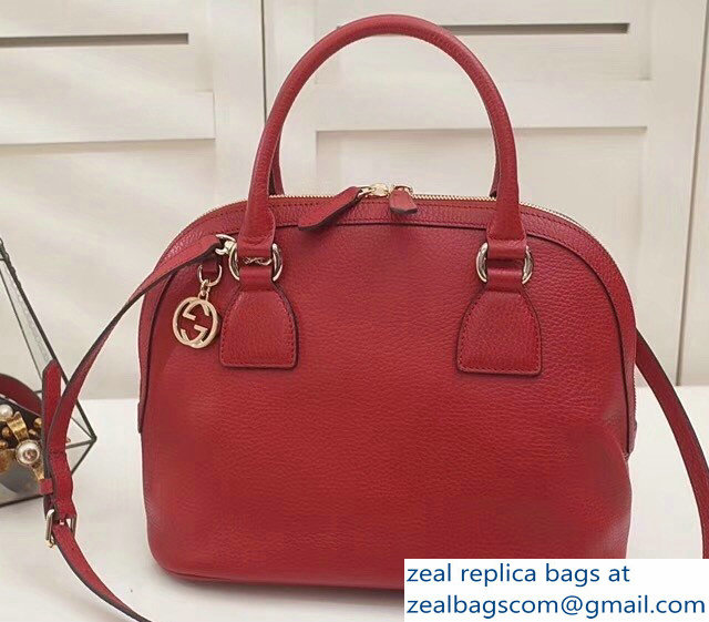 Gucci Dome Interlocking G Charm Convertible Medium Cross Body Bag 449662 Red - Click Image to Close