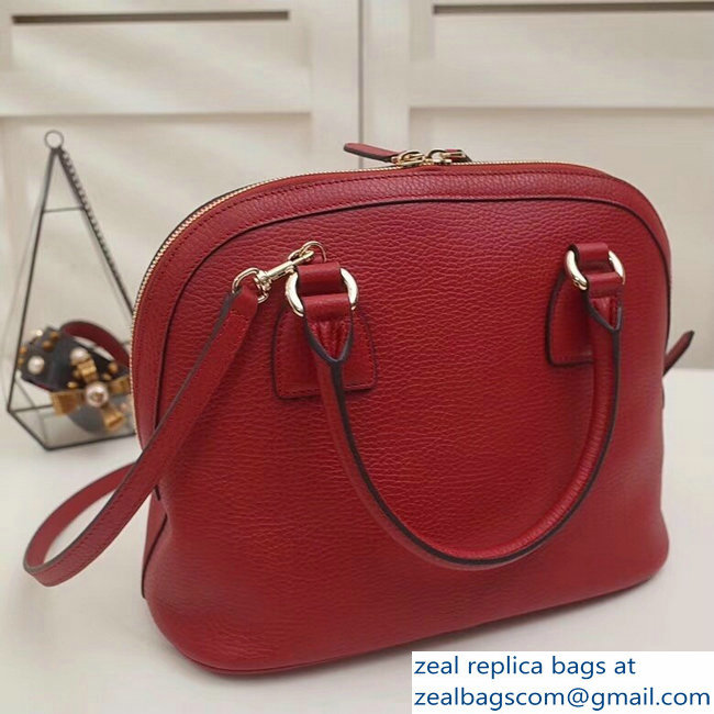 Gucci Dome Interlocking G Charm Convertible Medium Cross Body Bag 449662 Red