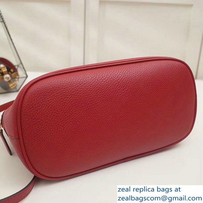Gucci Dome Interlocking G Charm Convertible Medium Cross Body Bag 449662 Red