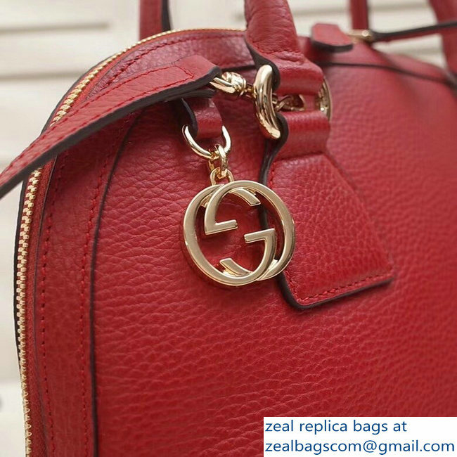 Gucci Dome Interlocking G Charm Convertible Medium Cross Body Bag 449662 Red - Click Image to Close