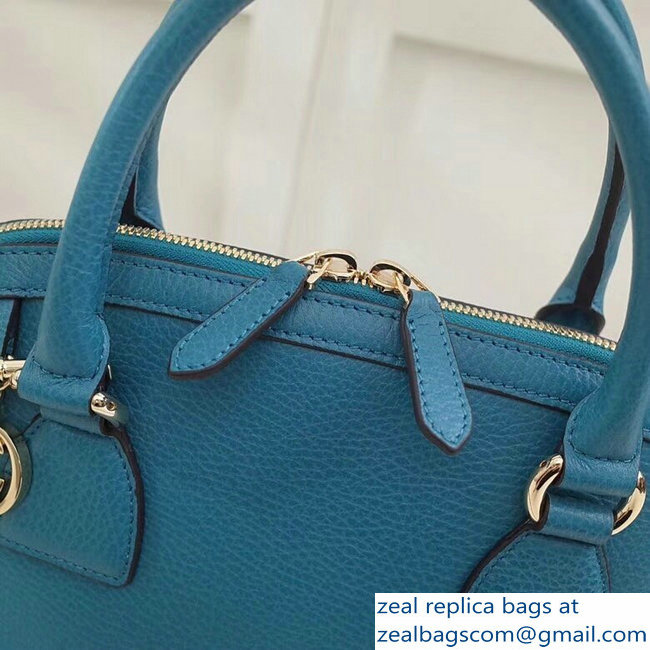 Gucci Dome Interlocking G Charm Convertible Medium Cross Body Bag 449662 Turquoise