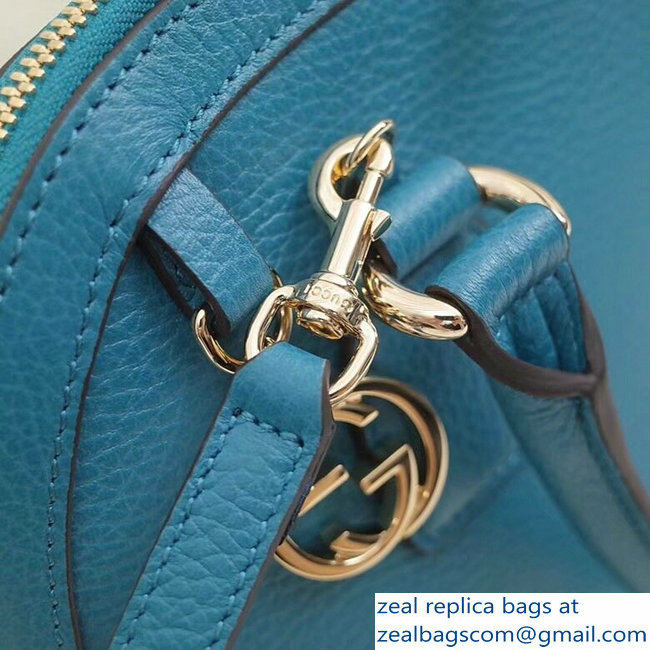 Gucci Dome Interlocking G Charm Convertible Medium Cross Body Bag 449662 Turquoise