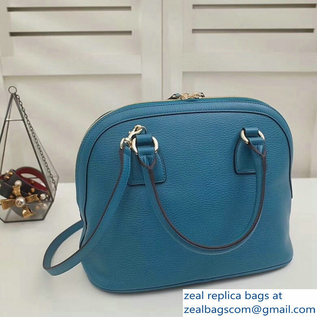 Gucci Dome Interlocking G Charm Convertible Medium Cross Body Bag 449662 Turquoise