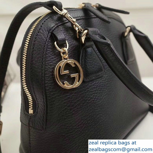 Gucci Dome Interlocking G Charm Convertible Mini Cross Body Bag 449661 Black