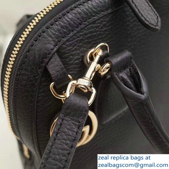 Gucci Dome Interlocking G Charm Convertible Mini Cross Body Bag 449661 Black - Click Image to Close