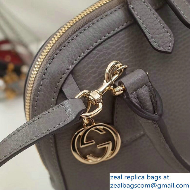 Gucci Dome Interlocking G Charm Convertible Mini Cross Body Bag 449661 Gray