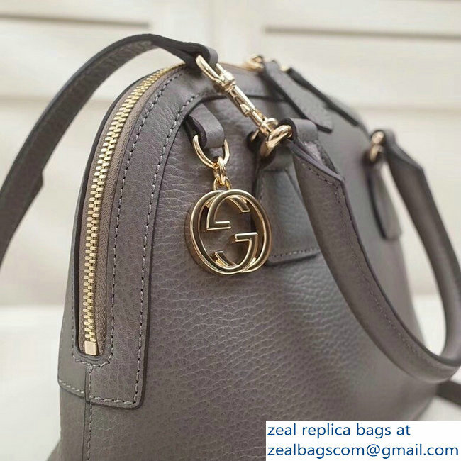 Gucci Dome Interlocking G Charm Convertible Mini Cross Body Bag 449661 Gray - Click Image to Close