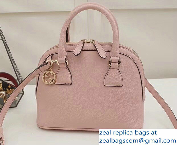 Gucci Dome Interlocking G Charm Convertible Mini Cross Body Bag 449661 Light Pink