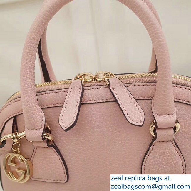 Gucci Dome Interlocking G Charm Convertible Mini Cross Body Bag 449661 Light Pink