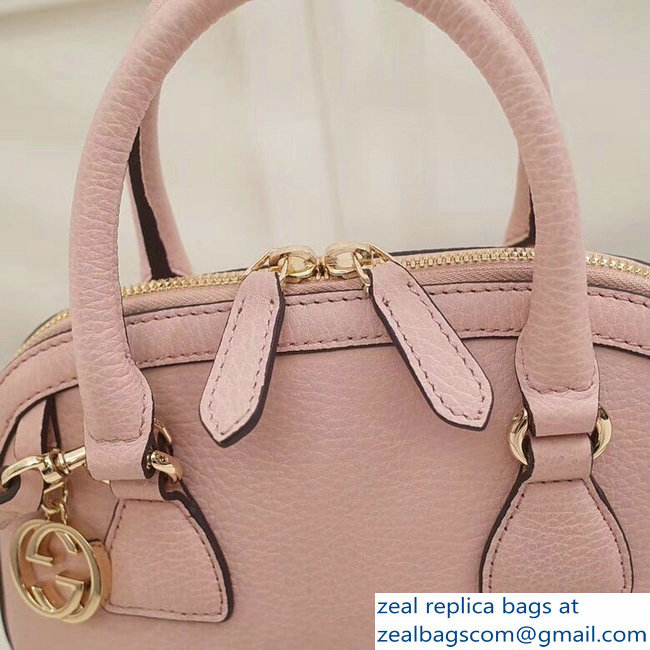 Gucci Dome Interlocking G Charm Convertible Mini Cross Body Bag 449661 Light Pink - Click Image to Close