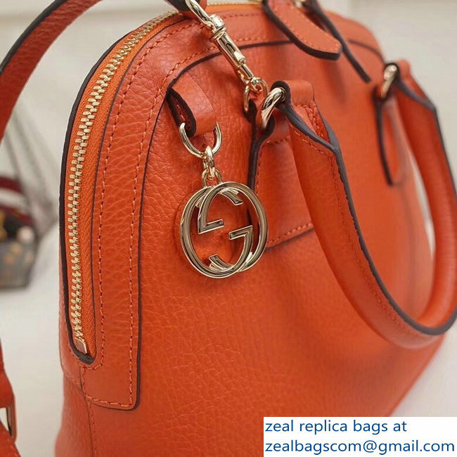 Gucci Dome Interlocking G Charm Convertible Mini Cross Body Bag 449661 Orange - Click Image to Close