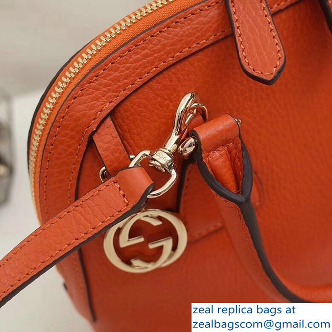 Gucci Dome Interlocking G Charm Convertible Mini Cross Body Bag 449661 Orange