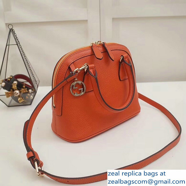 Gucci Dome Interlocking G Charm Convertible Mini Cross Body Bag 449661 Orange - Click Image to Close