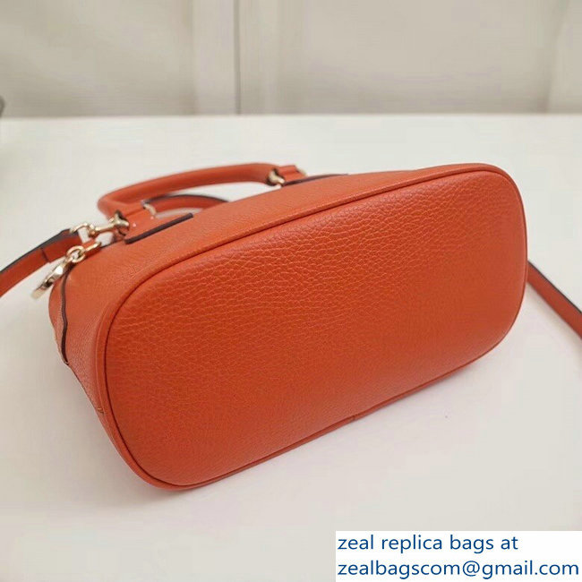Gucci Dome Interlocking G Charm Convertible Mini Cross Body Bag 449661 Orange