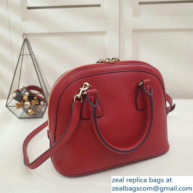 Gucci Dome Interlocking G Charm Convertible Mini Cross Body Bag 449661 Red - Click Image to Close