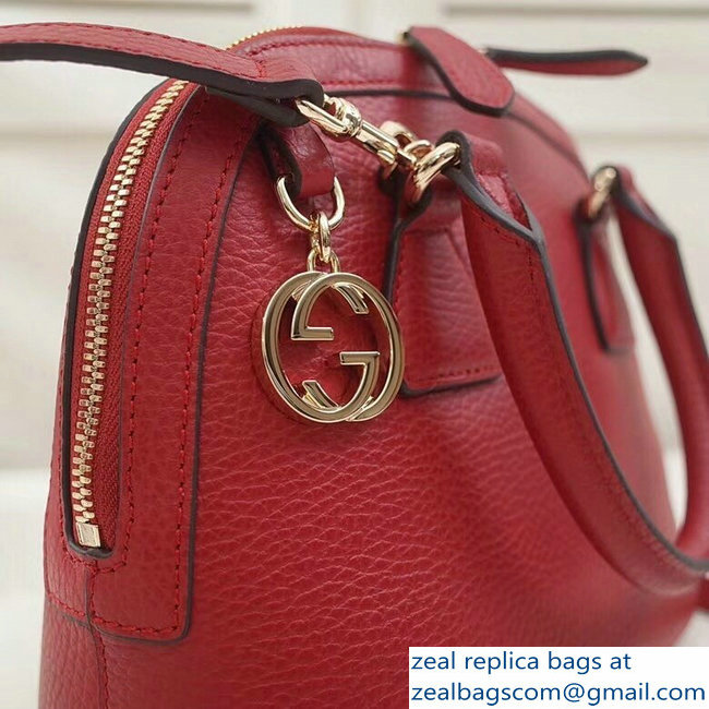 Gucci Dome Interlocking G Charm Convertible Mini Cross Body Bag 449661 Red