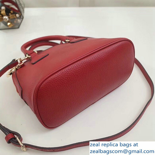 Gucci Dome Interlocking G Charm Convertible Mini Cross Body Bag 449661 Red