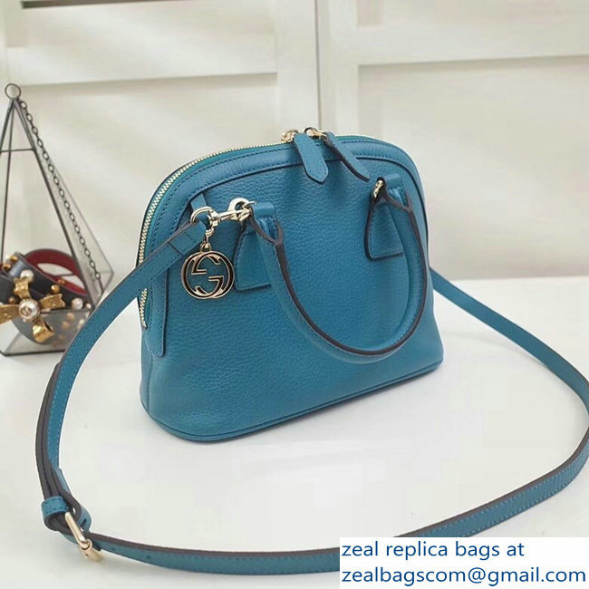 Gucci Dome Interlocking G Charm Convertible Mini Cross Body Bag 449661 Turquoise - Click Image to Close