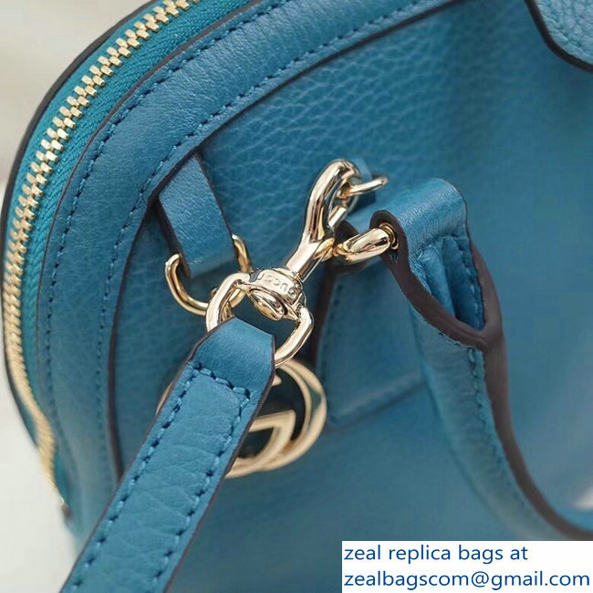 Gucci Dome Interlocking G Charm Convertible Mini Cross Body Bag 449661 Turquoise - Click Image to Close