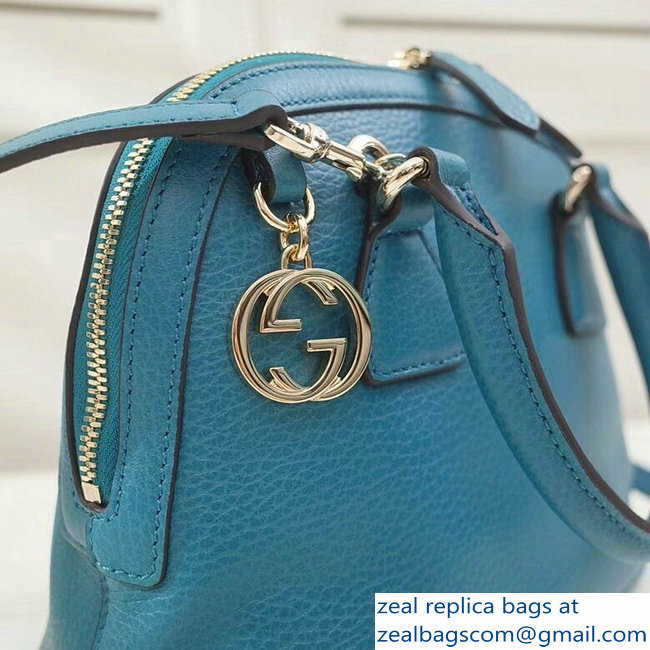 Gucci Dome Interlocking G Charm Convertible Mini Cross Body Bag 449661 Turquoise - Click Image to Close