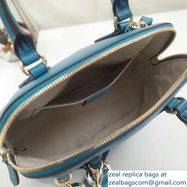 Gucci Dome Interlocking G Charm Convertible Mini Cross Body Bag 449661 Turquoise - Click Image to Close