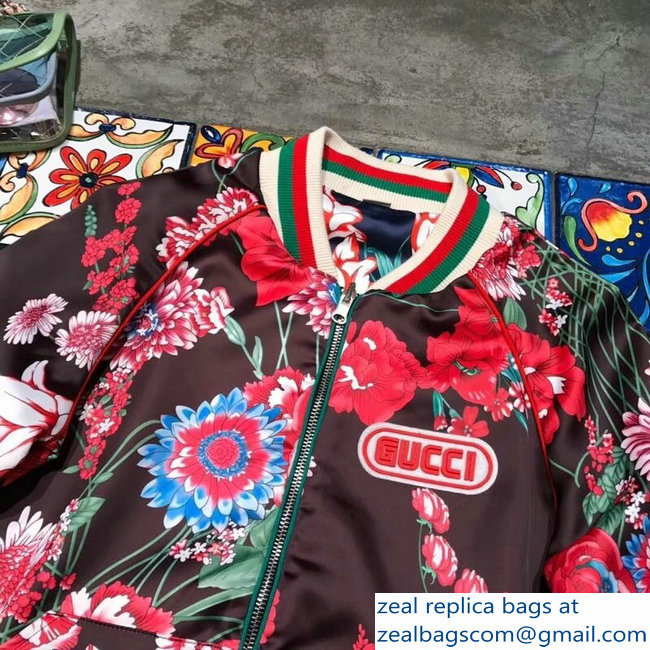 Gucci Flower Print Reversible Jacket 2018 - Click Image to Close
