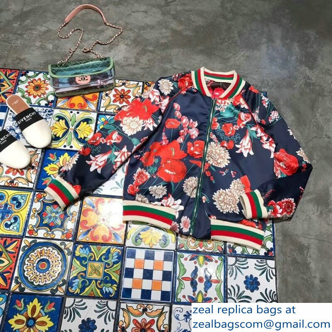 Gucci Flower Print Reversible Jacket 2018 - Click Image to Close