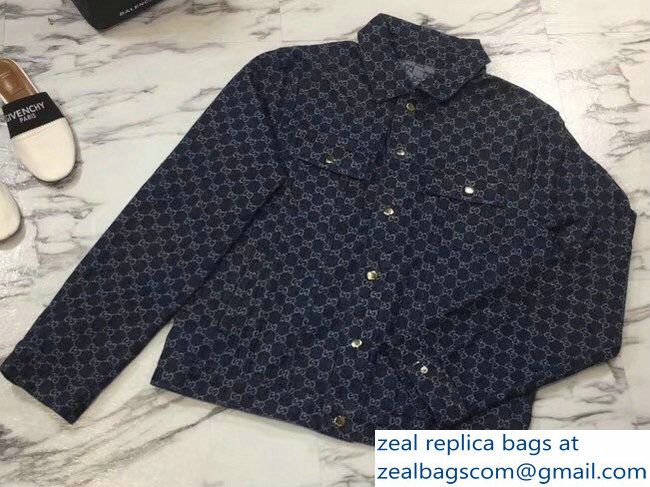 Gucci GG Black Denim Jacket 2018