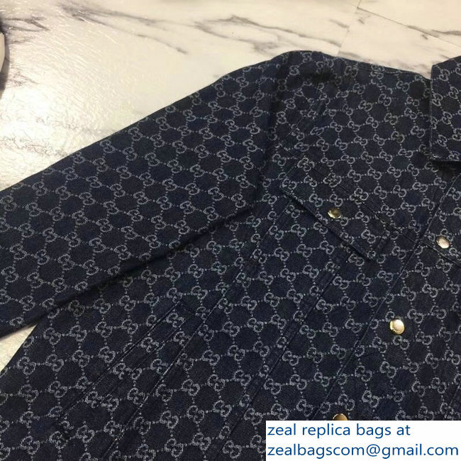 Gucci GG Black Denim Jacket 2018 - Click Image to Close