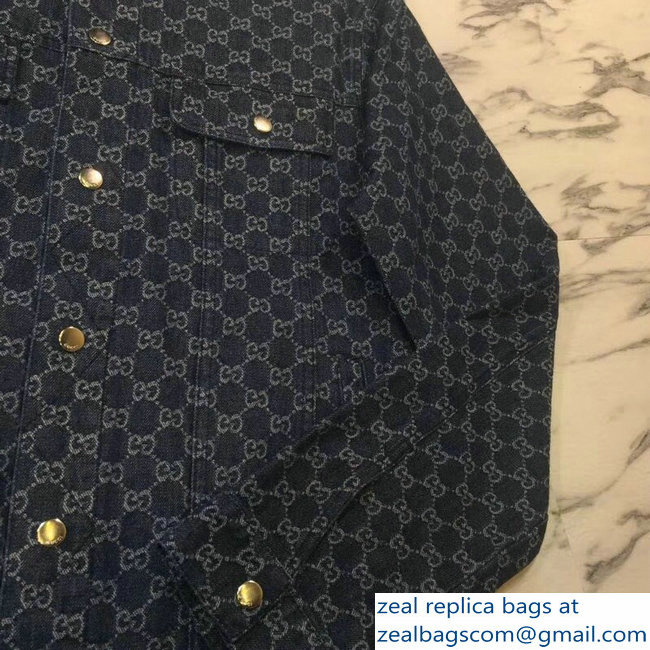 Gucci GG Black Denim Jacket 2018