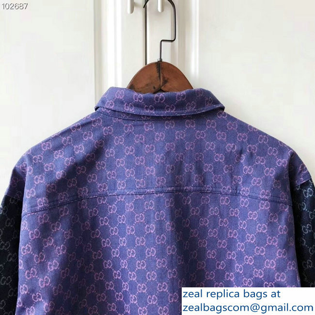 Gucci GG Denim Jacket Purple 2018