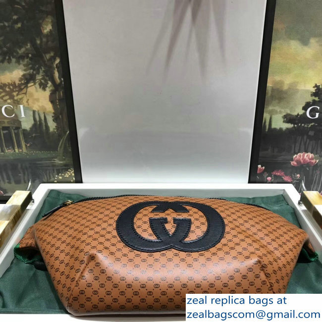 Gucci GG Leather Gucci-Dapper Dan Belt Bag 536416 Brown 2018 - Click Image to Close