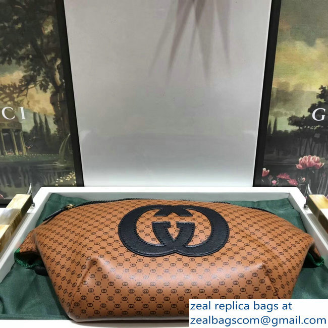 Gucci GG Leather Gucci-Dapper Dan Belt Bag 536416 Brown 2018